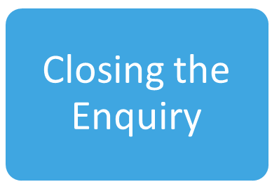 closing the enquiry